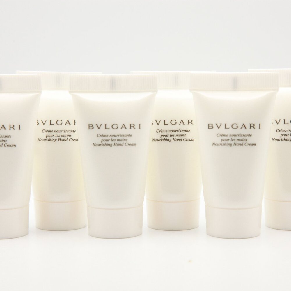 BVLGARI Pack of 6 NEW Unscented Nourishing Hand Cream - .52 Fl oz / 15mL